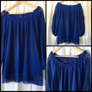 NWT Off-The-Shoulders Blue Zac & Rachel Top